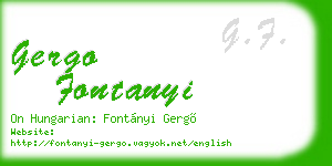 gergo fontanyi business card